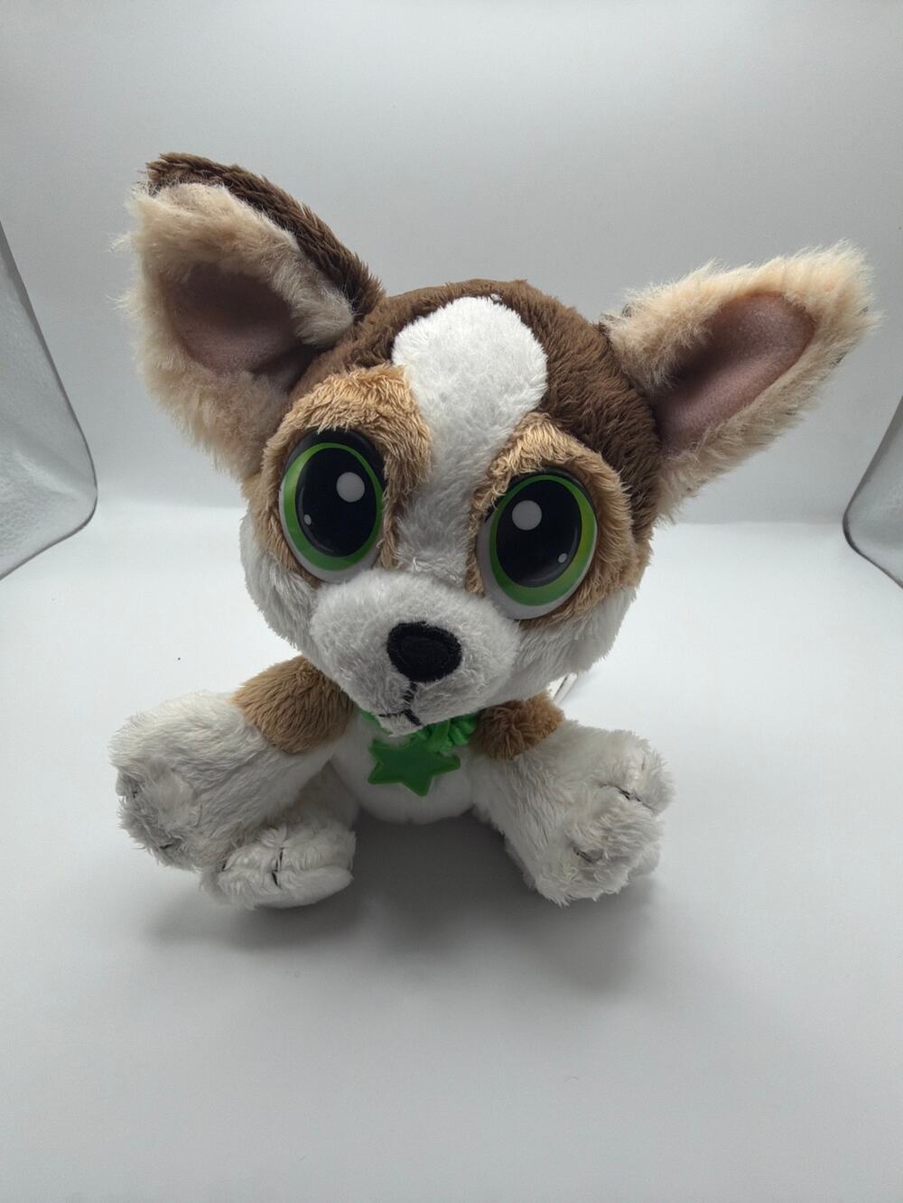 Little Tikes Plush Corgi Rescue Tales Stuffed Puppy Dog 7" Brown White Green Eye